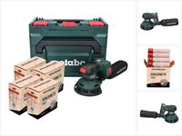 Metabo SXA 18 LTX 125 BL Akku Exzenterschleifer 18 V 125 mm ( 600146840 ) Brushless + 4x Toolbrothers SPIDER Netzschleifmittel Set + metaBOX - ohne Akku, ohne Ladegerät