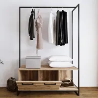 Skye Decor, Minsk - L632, Kleiderschrank, Eiche, 100 % MELAMINBESCHICHTETE SPANPLATTEN, 120 x 45 x 180 cm
