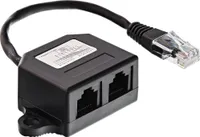 Rozdzielacz InLine® ISDN, 2x RJ45 BU, kabel 15 cm, z rezystorami terminującymi, możliwość montażu