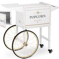 Cateringový vozík Royal pro popcornovač - bílý a zlatý