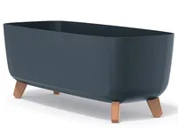 nabbi Kunststoff-Pflanzgefäß auf Beinen DGCL600 58 cm - Anthrazit