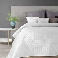 Weiche Velvet Decke Tagesdecke Bettüberwurf DIMON weiß 170x210 cm cm B
