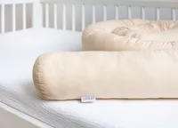 400 cm Nestchenschlange 100% BEIGE  Baumwolle Multifunktion PREMIUM Bettschlange Zierkissen Bettrolle Dekokissen Zugluftstopper  GESCHENK