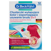 Dr. Beckmann Chusteczki do usuwania zabrudzeń pochłaniające i poprawiające koloryt 3 w 1 12 szt