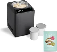 SPRINGLANE Eismaschine & Joghurtbereiter Erika 2,5 L mit selbstkühlendem Kompressor 250 W, Eiscrememaschine aus Edelstahl mit Kühl- und Heizfunktion, inkl. Rezeptheft + 2 Aufbewahrungsbehälter