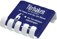 HomeXpert Türhaken Kunststoff 5er Set weiss HASI