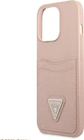 Guess Hardcase Saffiano Triangle Logo pink rosè für iPhone 13 Pro Max 6,7"