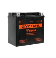 Batterie YUASA GYZ16HL AGM 12V 16Ah Motorradbatterie, wartungsfrei versiegelt vorgeladen