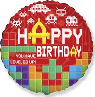 Balónek foliový Happy Birthday - narozeniny MINECRAFT - 45 cm