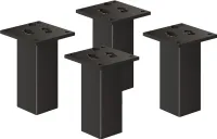 4er Set sossai® Aluminium Möbelfüße 150mm in Schwarz Schrankfüße Sockelfüße