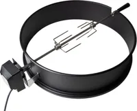 CHEFGASTRO BBQ Premium Grillspieß Drehspieß Set für Kugelgrill, Ø 57 cm, Schwarz