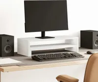 vidaXL Podstawa pod monitor biała 54x22x15 cm Materiał drewnopochodny