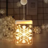 LED Schneeflocke Hängende Fensterlicht Weihnachten Fenster Deko Weihnachtsbeleuchtung