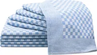 Geschirrtücher im 10er Set, 46x90 cm, 100% Baumwolle, blau weiß kartiert