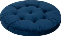 Hängesessel Kissen, Hängekorb Sessel, Indoor/Outdoor, Auflage, Rund, Swing, Schaukelkissen, Sitzkissen für Stuhl, Velvet, Waschbar, Blau, 65 x 65 cm