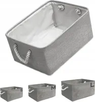 Set 3x Organisatoren (S, M, L), Aufbewahrungskörbe, Organisationsboxen, Grau