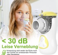 FEELLIFE Inhalator Vernebler, Inhalationsgerät für Atemwegserkrankungen wirksam, Inhaliergerät für Kinder und Erwachsene, Einstellbarer Sprühnebel