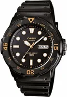 Casio MRW-200H-1EVDF, Armband, Harz, Schwarz, Harz, Schwarz, Harz