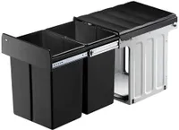Wesco Abfallsystem Double Master Maxi 40 DT - Drehtür, Vollauszug, 2x 20 Liter
