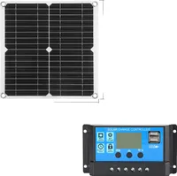 Přenosný solární panel, 18 V, dva porty USB, monokrystalický křemík, 40 A
