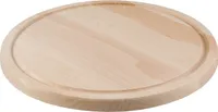 Schneidebrett, rund, mit Saftrille aus Holz 20 cm