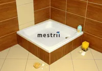 Sellon24® Duschwanne Duschtasse Acryl 80 x 80 mit EPS-Träger Weiß Stabil Glatt   Quadrat Befliesbar Tief für Dusche Bau-Höhe 26cm