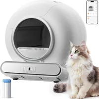 Selbstreinigende Katzentoilette, Selbstreinigende Extra 65 L, Herausnehmbare Sandkontrollbox, App-Steuerung, Selbstreinigende Katzentoilette, Automati