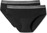 Schiesser Damen 4 er Pack Slips schwarz 46/48