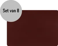 Krumble Tischset Kunstleder - Tischset - Tischsets - Untersetzer - Untersetzer - Rot - Set von 8