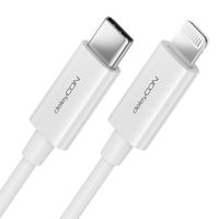 deleyCON 2m USB-C auf Lightning 8 Pin Ladekabel Datenkabel Ultra Schnellladekabel MFi  für Apple iPhone 14 13 12 11 Pro Max Mini Power Delivery - Weiß