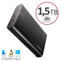 Externe HDD AXAGON Aluminium  1,5TB USB-C 5Gbps 3,5" 1500GB für Mac, PC, Backups