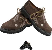 Damen Haferlschuhe Trachtenschuhe für Trachten lederhosen, Farbe:Dunkelbraun, Größe:40