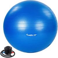 MOVIT Gymnastikball 85 cm Fitnessball Sitzball mit Pumpe blau