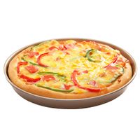 10 Zoll Kohlenstoffstahl Metallic Professionelle Antihaft-Tiefengericht Pizzapfanne Tortenpfanne Rundes Tablett Pie Pans