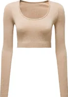 TriDri - Krátky top bez švov pre ženy RW8386 (L) (Nude)