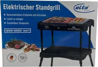 Elta® Elektro Grill Barbecue-Tischgrill Indoor-Outdoor BBQ elektrischer Standgrill