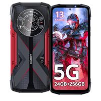 CUBOT KingKong STAR 5G Ohne Vertrag Handy 24GB+256GB/1TB 6.78 Zoll 2K 1.09" Zurück Dsiplay Robustes Smartphone 100MP 10600mAh IP68/NFC/3 Slots Rot