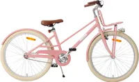 AMIGO Kinderfahrräder Mädchen Urban Aluminium Frame 24 Zoll 35 cm Mädchen Rücktrittbremse Lachsfarben