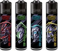 4 Clipper Reibrad Feuerzeuge Cybord Warriors