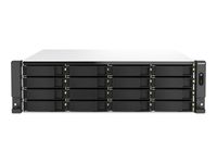 QNAP TS-H2287XU-RP - NAS - Rack (3U) - Intel Xeon E - E-2378 - Schwarz - Weiß