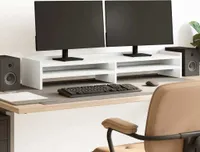 vidaXL Podstawa pod monitor biała 100x24x16 cm Materiał drewnopochodny