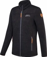 BLACK CREVICE - Damen Strickfleece Jacke | Farbe: Schwarz | Größe: 42