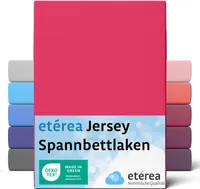 Jersey Spannbettlaken 60x120 - 70x140 cm, 100% Baumwolle Bettlaken, Pink