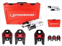 Rothenberger elektrohydraulische Fitting - Pressmaschine ROMAX AC ECO mit Pressbacken-Set TH 16-20-26 mm