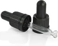 Schnappringkappe mit schwarzer Pipette für 15 ml Fläschchen für 18/415 Halsgröße, 1 Stk