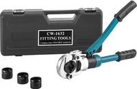 Krimpovacie kliešte VEVOR TH16, TH20, TH25, TH32 mm, krimpovacie kliešte s krimpovacou silou 8 T, kliešte na rúry s 360° otočnou hlavou, ergonomická gumová rukoväť, manuálny piestový ventil, hydraulická tlaková svorka
