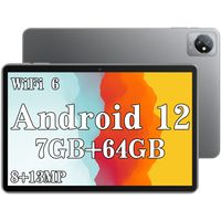 Blackview Tab 8 WiFi 10,1-palcový tablet, 7(4+3) GB RAM+64 GB ROM (TF 1TB), 13MP+8MP fotoaparát, osemjadrový, Android 12, 6580mAh batéria, BT5.0 sivá