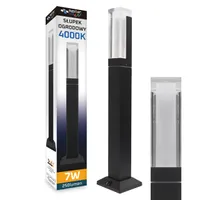 LED Gartenleuchte 50cm 4500K Neutralweiß 250lm 7W 160° IP54 Pollerleuchte Schwarz