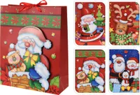 12 x Geschenktüte für Weihnachten aus Papier - Geschenktasche aus Papier für Weihnachten - Geschenkverpackung Weihnachten - Papiertüte Weihnachten