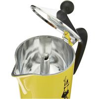 Bialetti Rainbow ekspres do kawy na 6 filiżanek, espresso, dzbanek do espresso, ekspres do kawy, aluminium, żółty, 270 ml, 4983